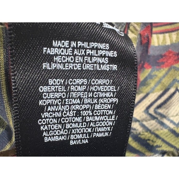 RRL Limited Mens Jacquard Knit Jersey Work Button Cotton Shirt Western Top Sz L - Picture 9 of 12